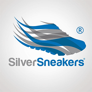 Silver sneakers sign in on sale